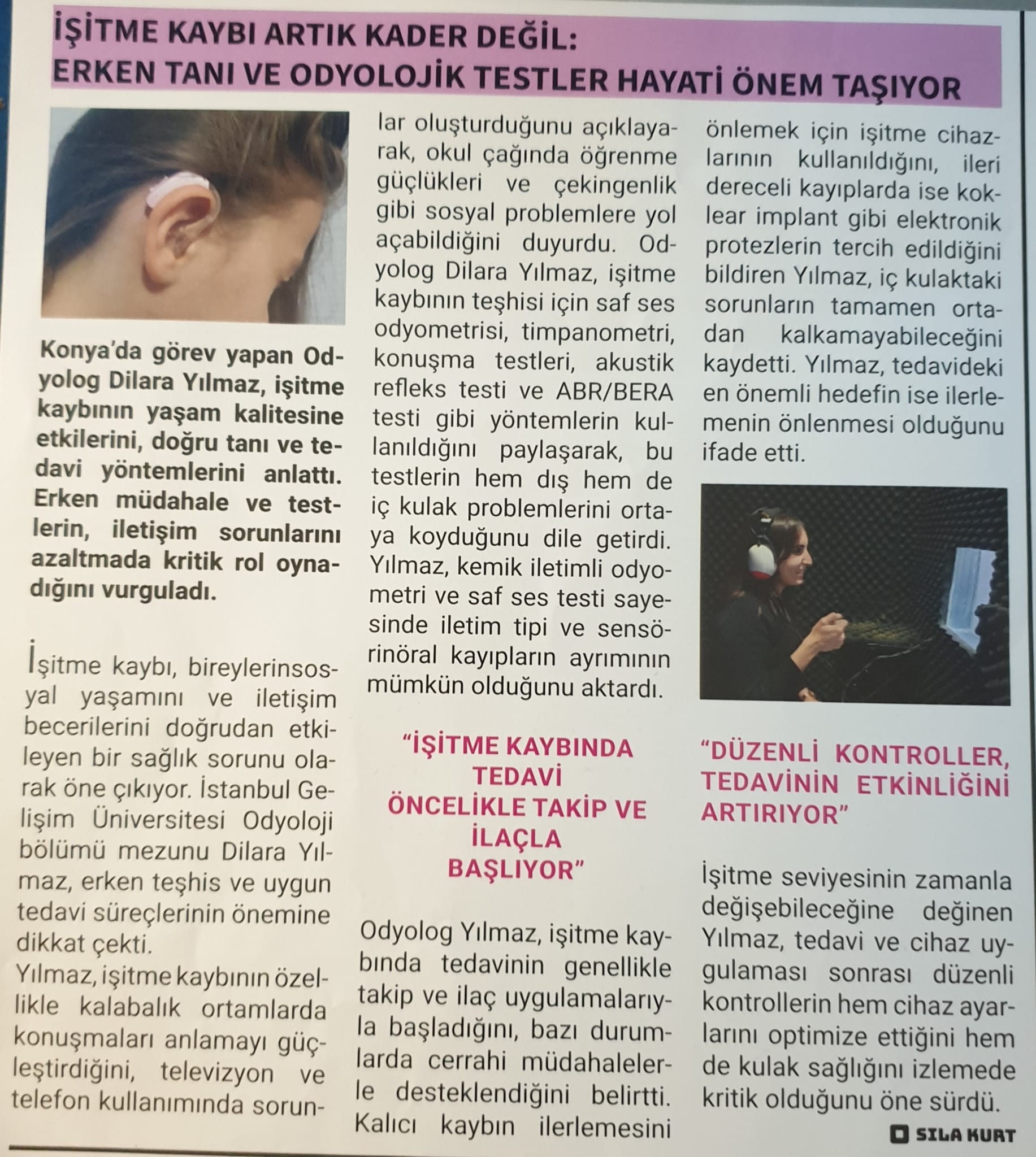 İşitme kaybı artık kader değil: Erken tanı ve odyolojik testler hayati önem taşıyor